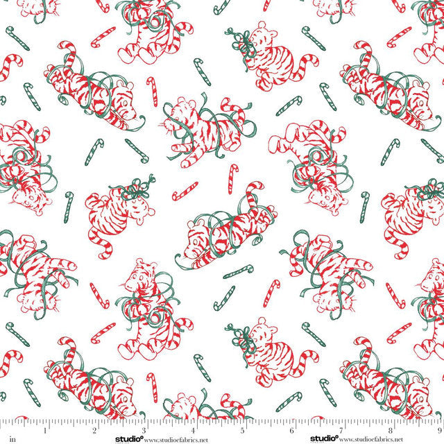 White/Red Peppermint Tigers- Christmas at Pooh Corner