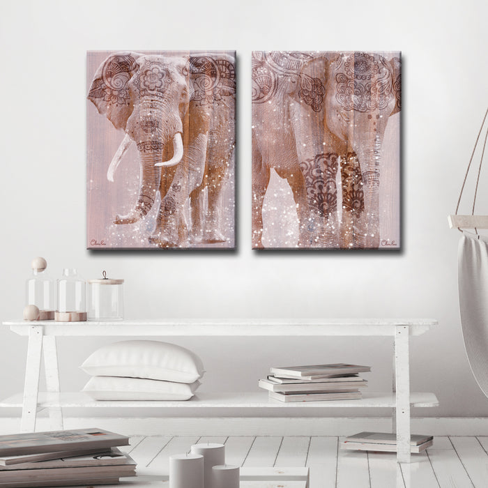 'Wild Zen No. 2-3' Wrapped Canvas Art Set
