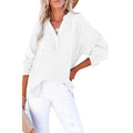 Women's Fashion Loose Casual Solid Color Pleated Sweater