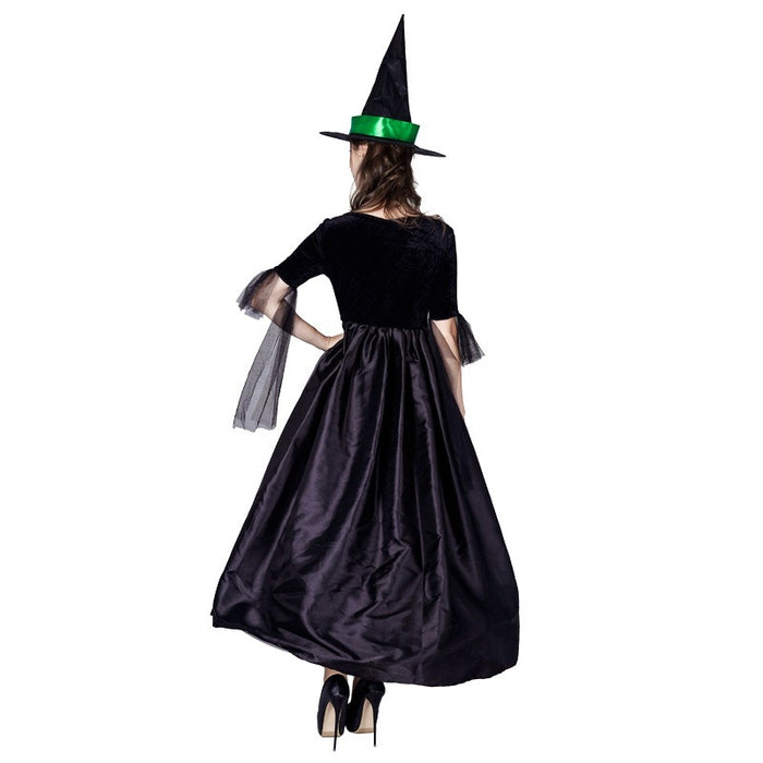 Women's Halloween Green Witch  Dress