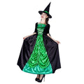 Women's Halloween Green Witch  Dress
