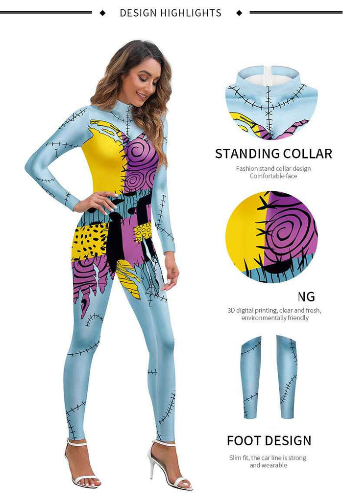 Women's Halloween Spandex Jumpsuit