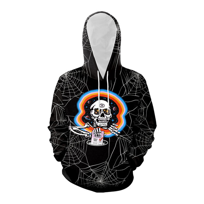 Women's Skull Hooded Casual Halloween Sweatshirt