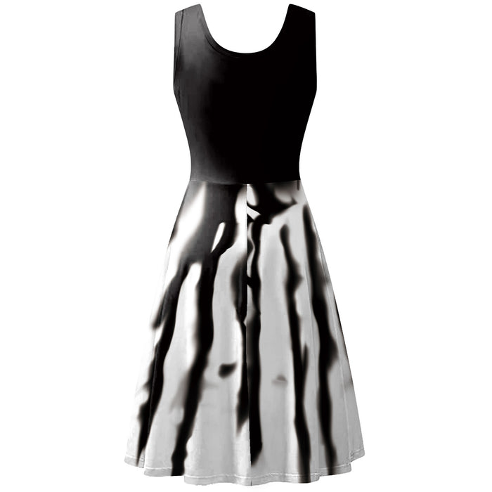 Women's Sleeveless Bat Skeleton Halloween Dress