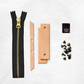 Woodland Dopp kit- Leather & Hardware Tan/Antique Brass Kit