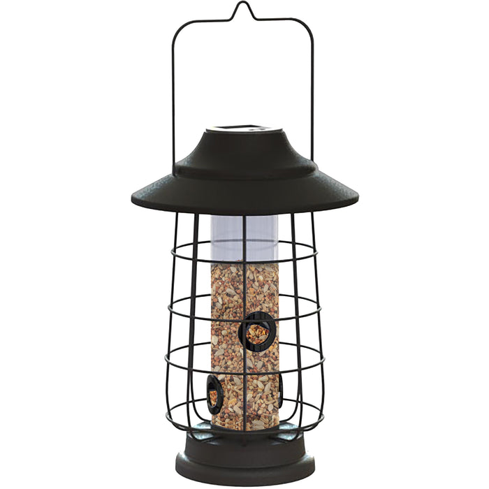 Woodlink Modern Farmhouse Solar Lantern Tube Feeder