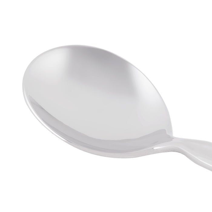 World Tableware 969 016 Madison 6 1/4" 18/8 Stainless Steel Extra Heavy Weight Bouillon Spoon - 12/Pack