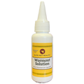 A bottle of Wormer Solution branded bird dewormer by Elite Pet Health.