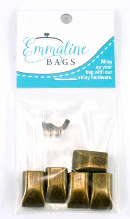 Zipper/Cord Ends Antique Brass 5 Pack